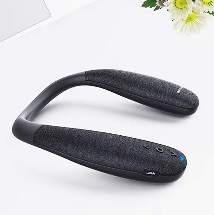 Rockmia Wireless Neckband Speaker Wearable Surround Sound Bluetooth Neck Speakers With Microphone