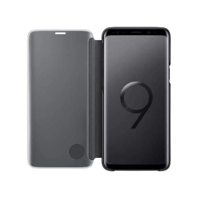 كفر جوال سامسونج جالكسي اس 9 شفاف وأسود سامسونج Samsung Galaxy S9 Clear View Standing Cover 