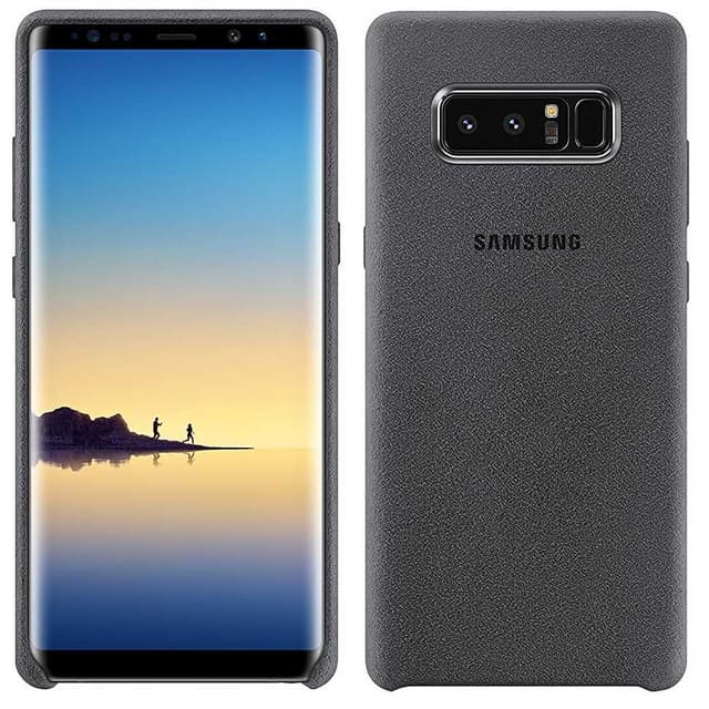 كفر جوال سامسونج جالكسي نوت 8 رمادي سامسونج Samsung Note 8 Alcantara Back Cover 
