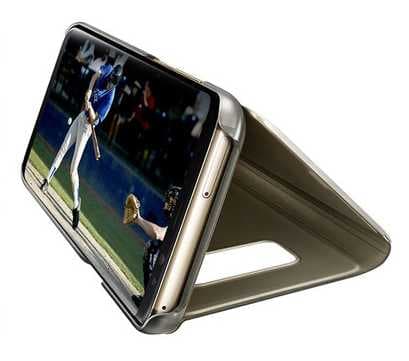 كفر جوال سامسونج جالكسي اس 8 ذهبي سامسونج Samsung Galaxy S8 Clear View Standing Cover 