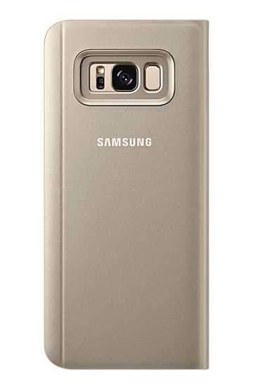 كفر جوال سامسونج جالكسي اس 8 بلس ذهبي سامسونج Samsung Galaxy S8+ Clear View Standing Cover