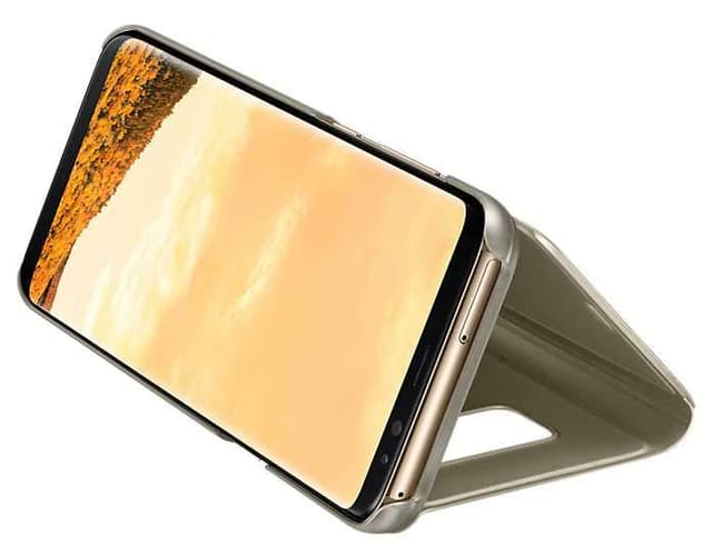 كفر جوال سامسونج جالكسي اس 8 بلس ذهبي سامسونج Samsung Galaxy S8+ Clear View Standing Cover