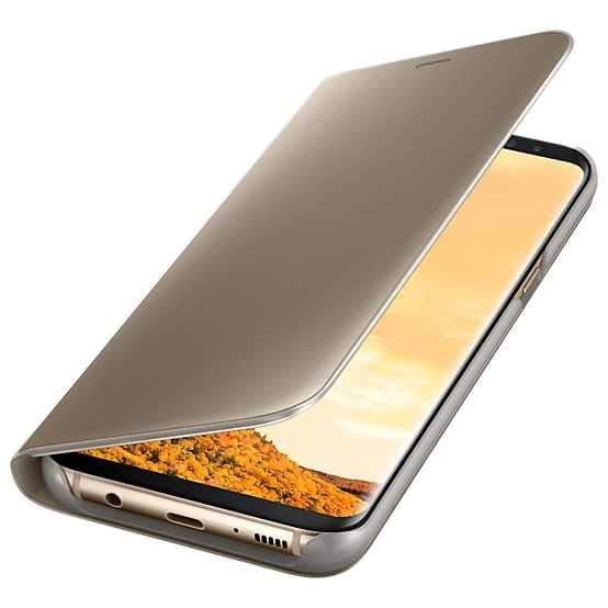 كفر جوال سامسونج جالكسي اس 8 بلس ذهبي سامسونج Samsung Galaxy S8+ Clear View Standing Cover