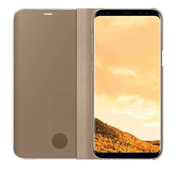 كفر جوال سامسونج جالكسي اس 8 بلس ذهبي سامسونج Samsung Galaxy S8+ Clear View Standing Cover