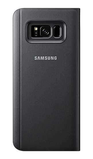 كفر جوال سامسونج جالكسي اس 8 أسود سامسونج Samsung Galaxy S8 Clear View Standing Cover