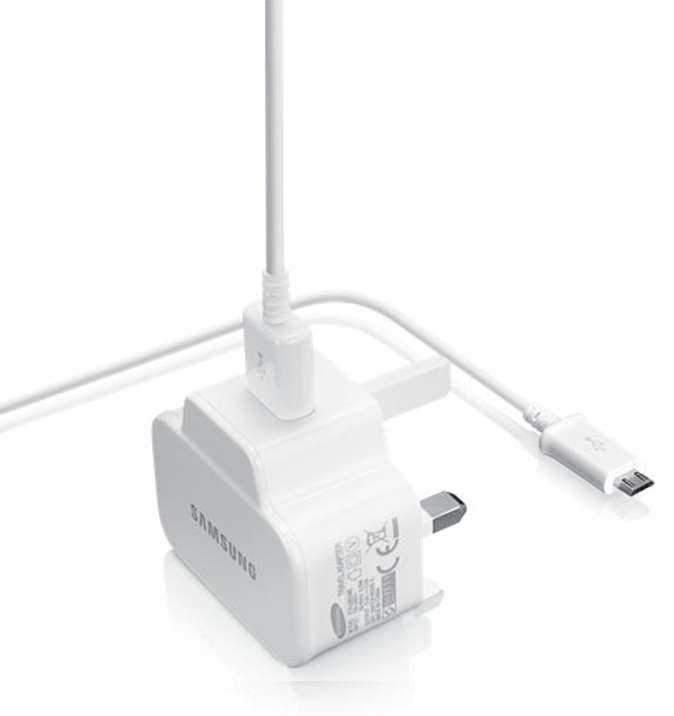 samsung fast wall charger 3pin w micro usb cable white