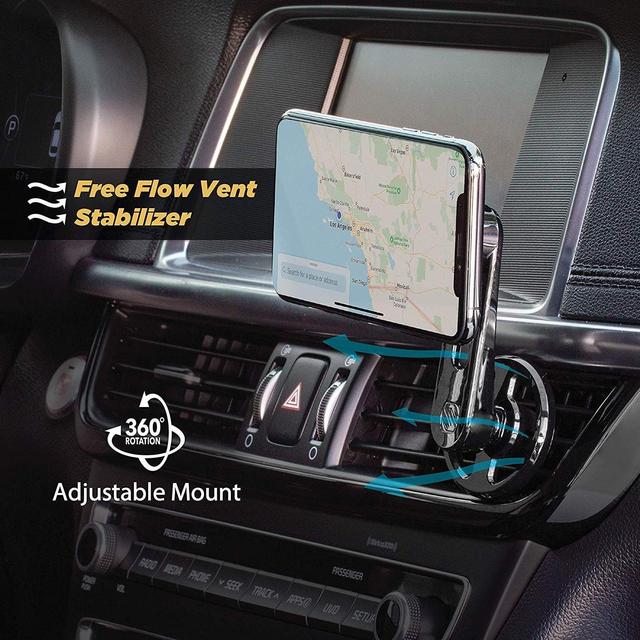 scosche magicmount charge 10w magnetic qi certified freeflow vent mount charger black - SW1hZ2U6NTgzMTE=