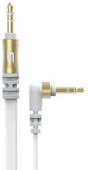 scosche flatout tangle free 3ft aux cable white silver