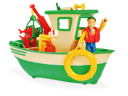 لعبة قارب صيد مع شخصية سام رجل الإطفاء Sam Charlies Fishing Boat and Figurine - Simba