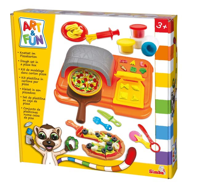 لعبة تحضير البيتزا SIMBA - ART & FUN DOUGH SET IN PIZZA CARTON - 243907