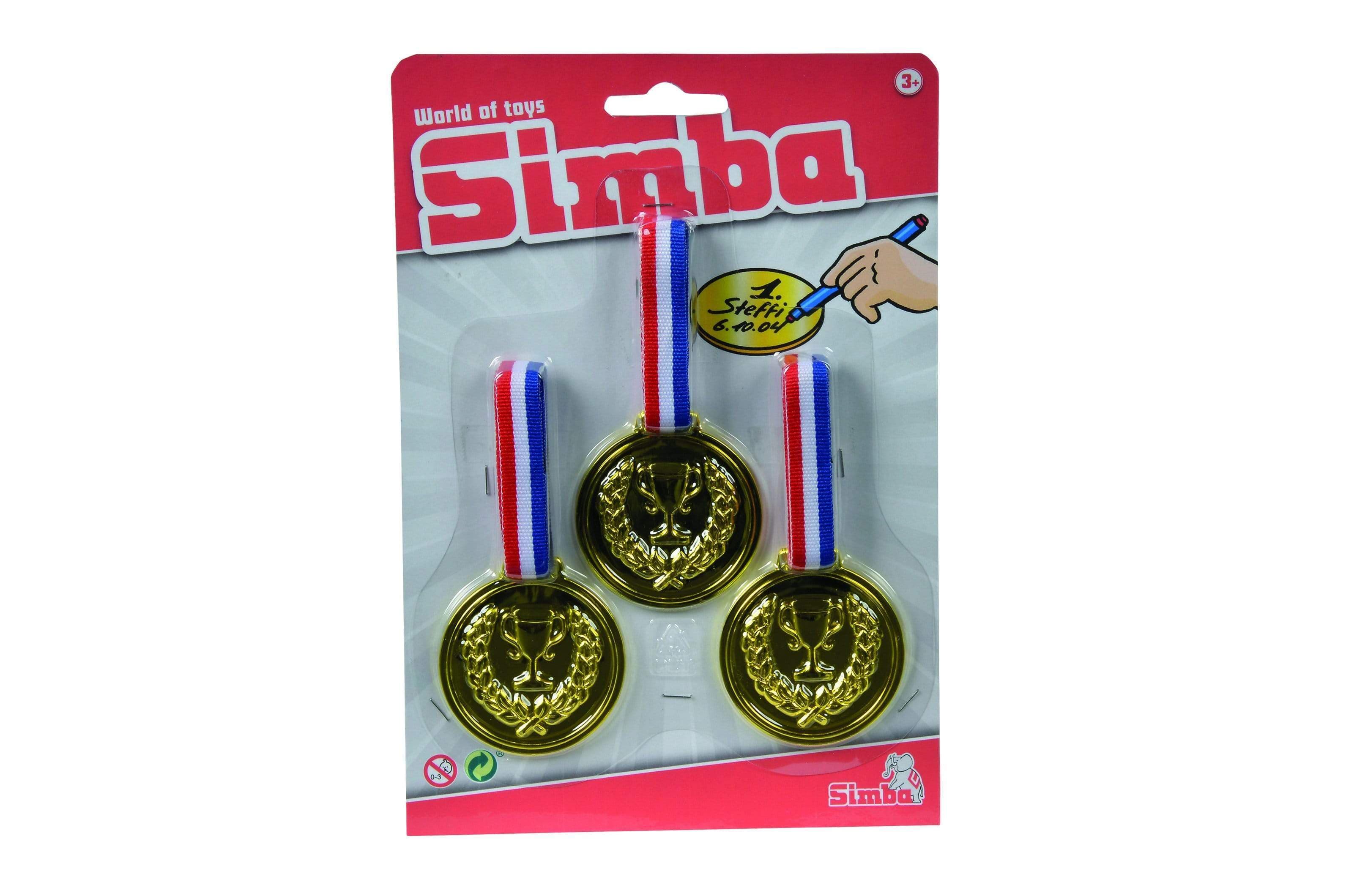 simba world of toys world of toys 3 pcs plastic medal