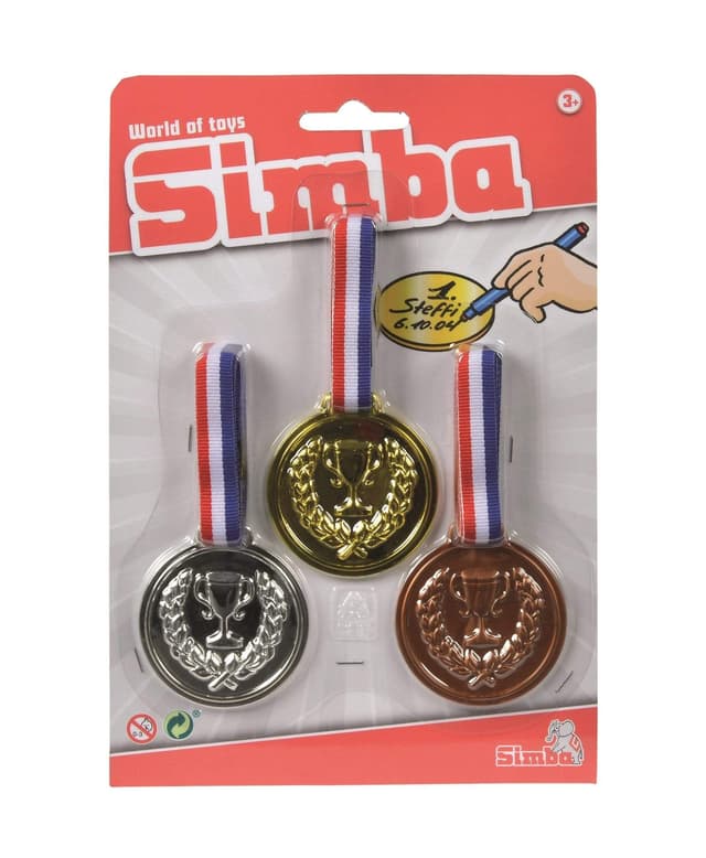 ميداليات للأطفال SIMBA - WORLD OF TOYS WORLD OF TOYS 3 PCS PLASTIC MEDAL