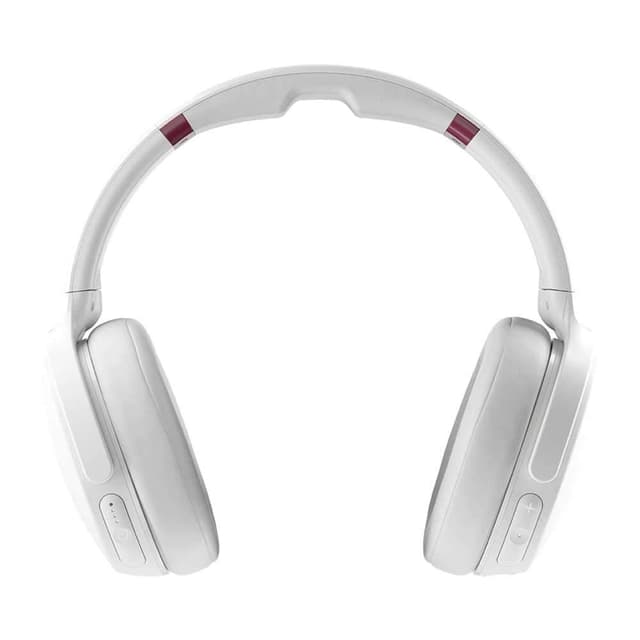 سماعات سكل كاندي لاسلكية أبيض وقرمزي Skullcandy White And Crimson Wireless Over Ear Headphones