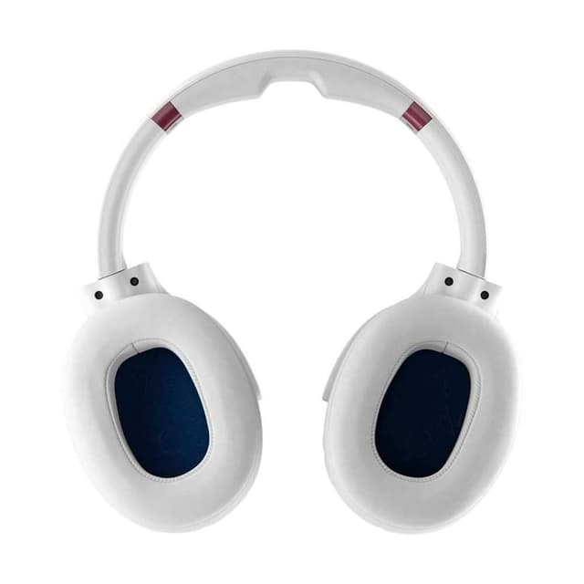 سماعات سكل كاندي لاسلكية أبيض وقرمزي Skullcandy White And Crimson Wireless Over Ear Headphones
