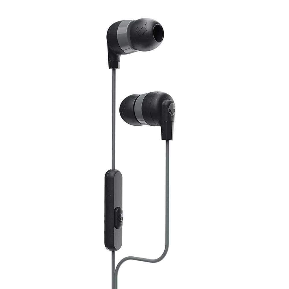 skullcandy inkd in ear headphones with mic black gray