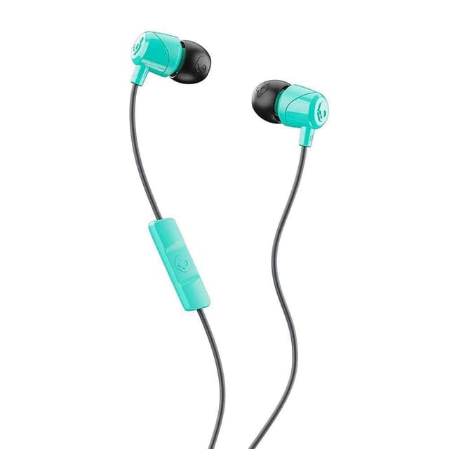 skullcandy jib in ear headphones with mic black blue