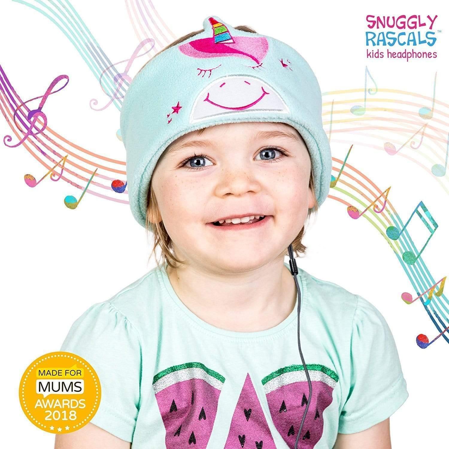 snuggly rascals ultra comfortable size adjustable headphones for kids unicorn