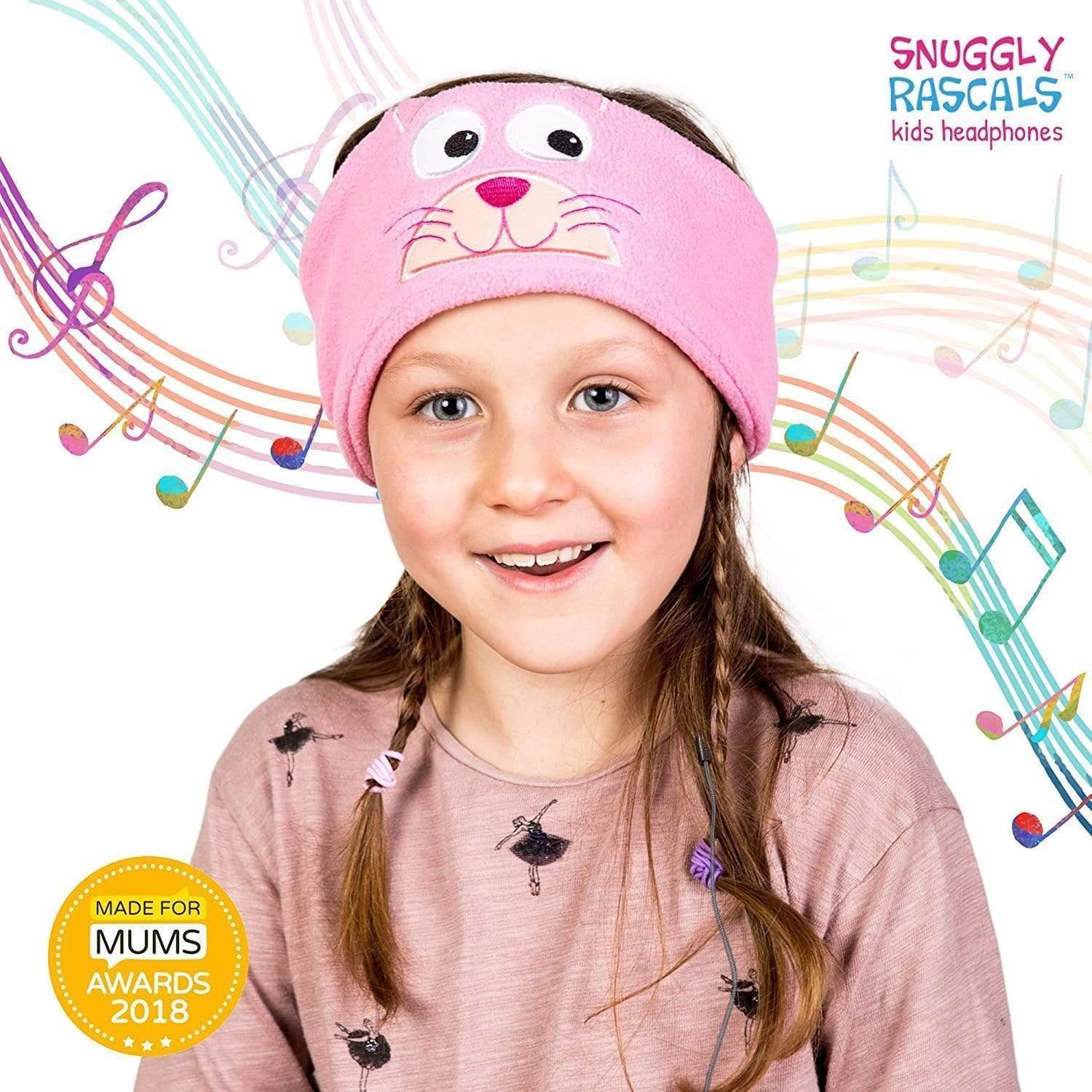 snuggly rascals ultra comfortable size adjustable headphones for kids cat