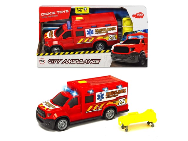 سيارة اسعاف اطفال أحمر وأبيض إس أو إس SOS White And Red City Ambulance