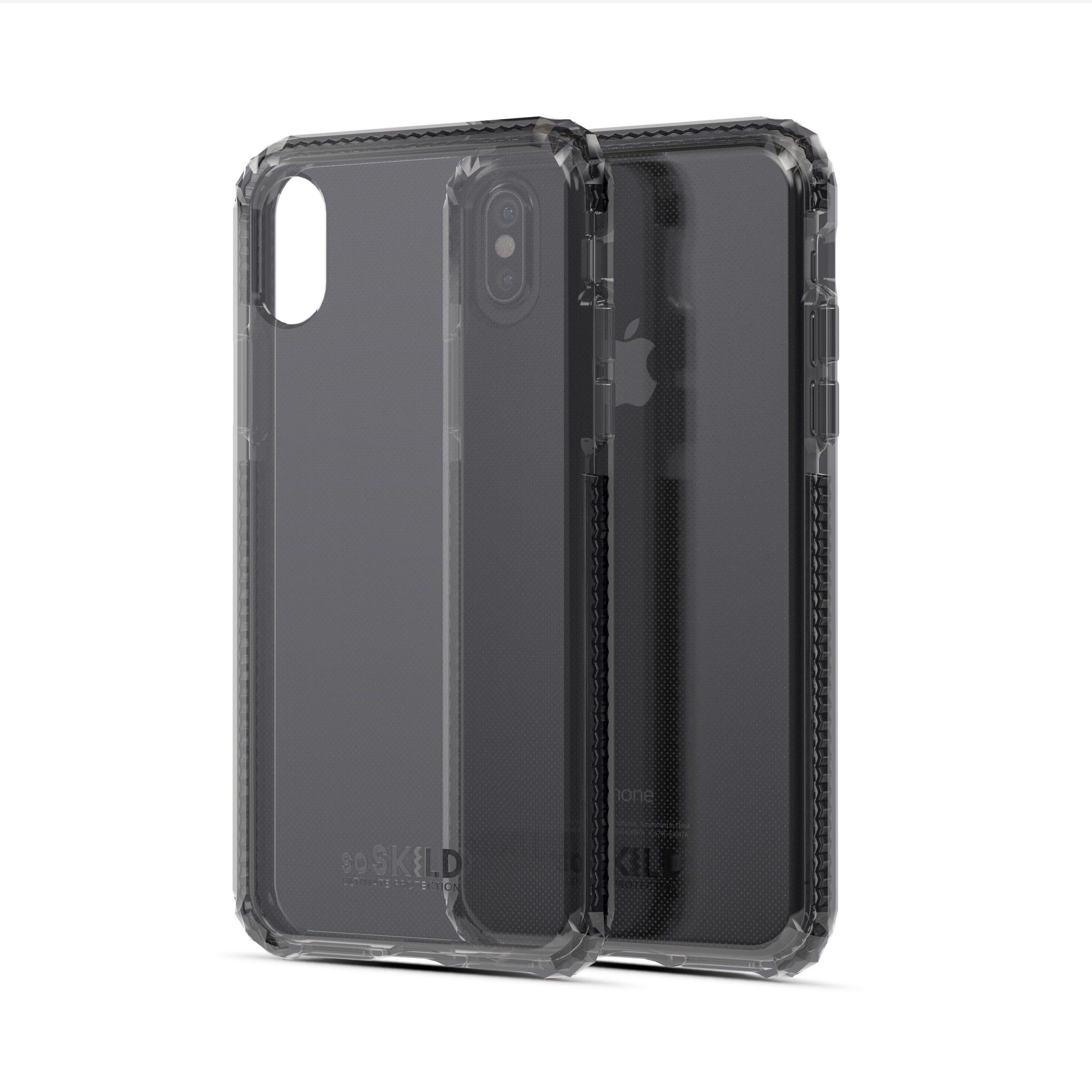 SoSkild so skild iphone xs max defend heavy impact case and smokey grey tempered glass screen protector