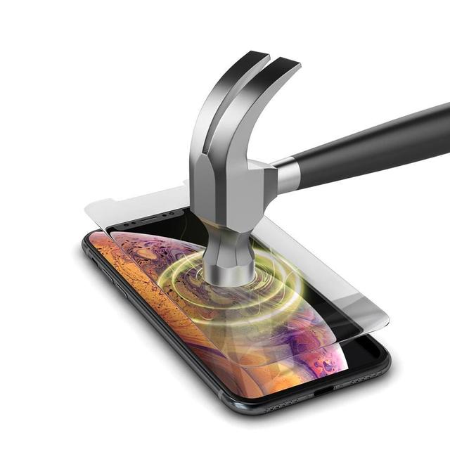 كفر حماية آيفون مع لاصقة حماية الشاشة - رمادي شفاف SO SKILD iPhone XS Max Defend Heavy Impact Case and Smokey Grey Tempered Glass Screen Protector - SW1hZ2U6MzIxNDI=