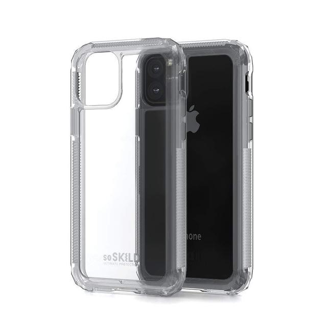 كفر حماية سيليكون مع لاصقة شاشة لهاتف iphone 11 شفاف Case Transparent & Tempered Glass Screen Protector - SoSkild - SW1hZ2U6NTgzNDk=