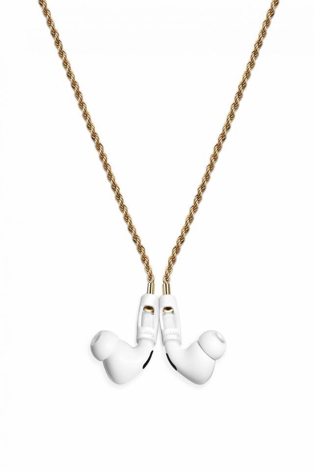 tapper airpod airpod pro strap 18k gold plated rope chain with magnetic locks swedish design compatible with airpods and airpods pro gold - SW1hZ2U6NTg0NTM=