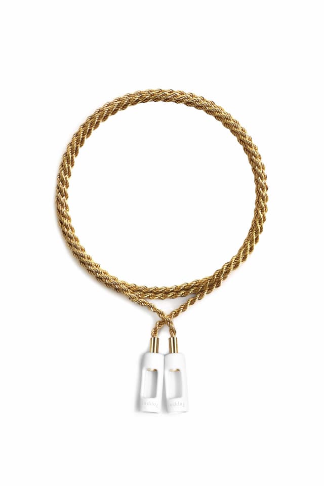 tapper airpod airpod pro strap 18k gold plated rope chain with magnetic locks swedish design compatible with airpods and airpods pro gold