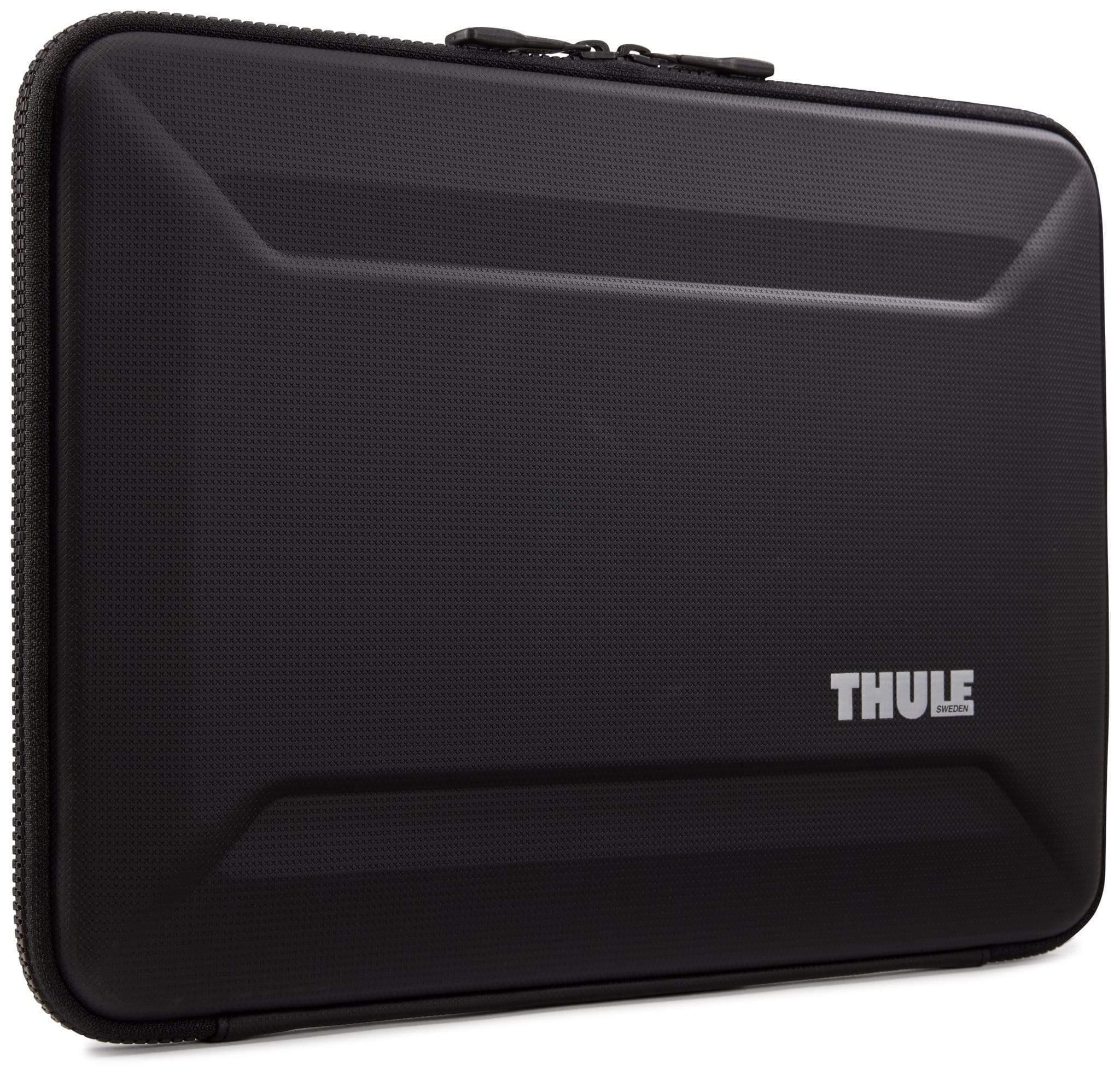 thule gauntlet 4 macbook pro 16 sleeve rugged protection shock absorbing polyurethane case premium quality easy to carry for apple macbook pro 16 15 and simiar sized pc laptops black