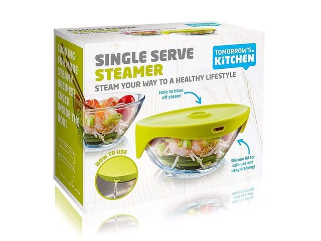 وعاء الطبخ بالبخار 500 مل أخضر Single Serve Steamer - TOMORROW'S KITCHEN - SW1hZ2U6MzQzNjE=