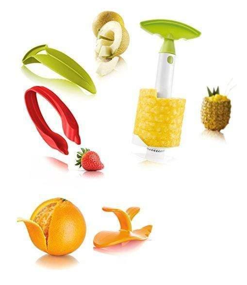 Tomorrow's Kitchen tomorrows kitchen fruit set melon slicer strawberry huller citrus peeler pineapple slicer multicolor