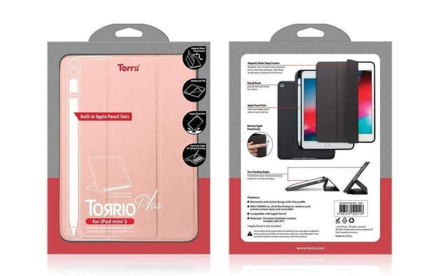 كفر آيباد ميني 7.9 بوصة  TORRIO - PLUS CASE FOR IPAD MINI 2019   - وردي