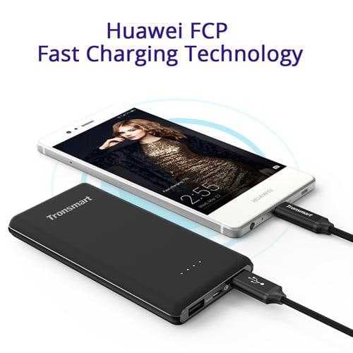 باورر بانك محمول برستو بتقنية كيو سي 3.0 و بسعة 10000 مللي أمبير و بلون أسود من ترونسمات Tronsmart Presto Portable Power Bank QC3.0 10000mAh Black