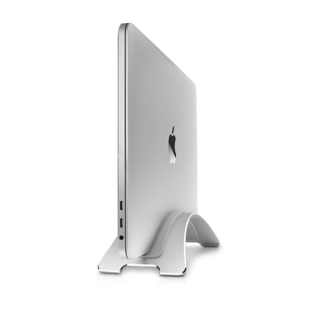 twelve south bookarc vertical macbook stand ergonomic vertical stand desktop space saver premium aluminum cradle holder for apple macbook air 13 macbook pro 13 15 16 silver