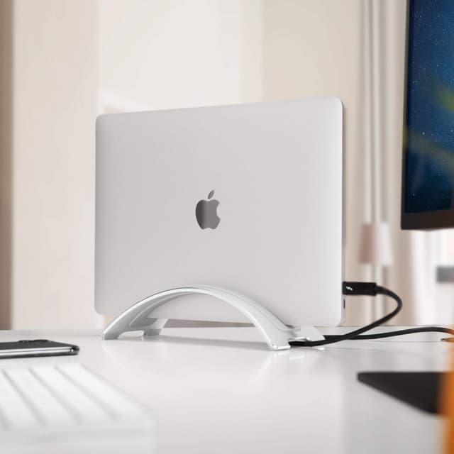 حامل رأسي Twelve South BOOKARC Vertical Macbook Stand - فضي