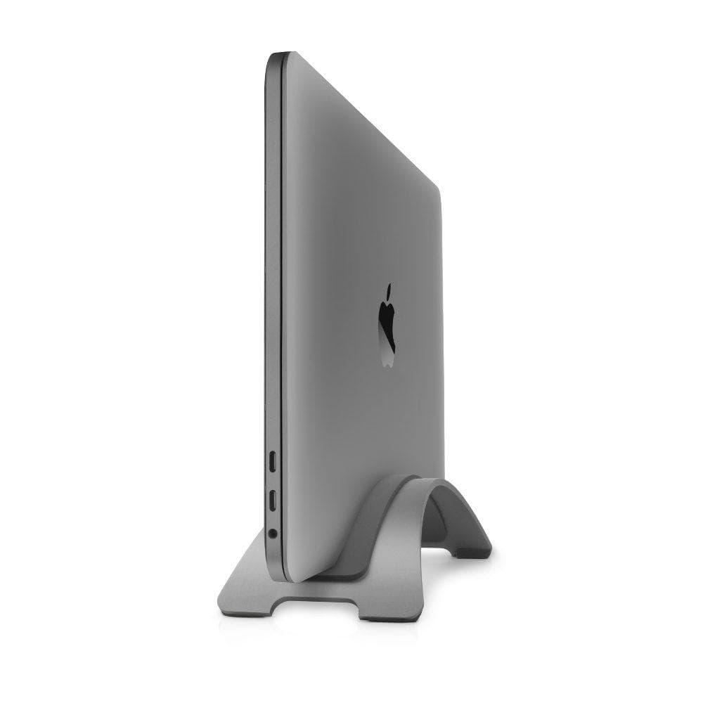 twelve south bookarc vertical macbook stand ergonomic vertical stand desktop space saver premium aluminum cradle holder for apple macbook air 13 macbook pro 13 15 16 space grey