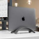 twelve south bookarc vertical macbook stand ergonomic vertical stand desktop space saver premium aluminum cradle holder for apple macbook air 13 macbook pro 13 15 16 space grey