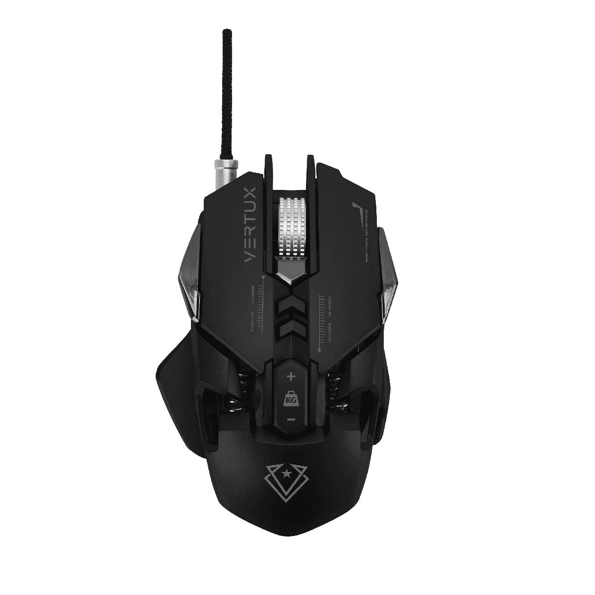 Vertux Indium Gaming Optimized Precision Wired Mouse upto 3200 DPI Black