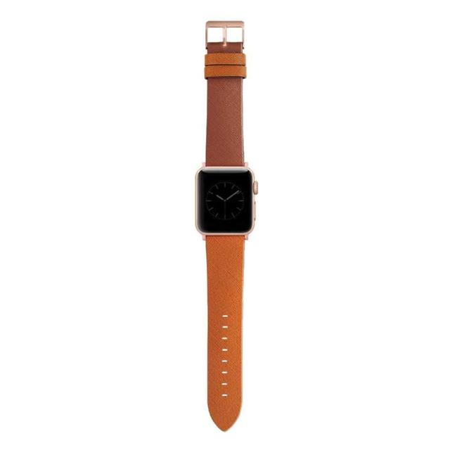 viva madrid montre duo apple watch strap 42 44mm orange brown - SW1hZ2U6NDUxNDE=