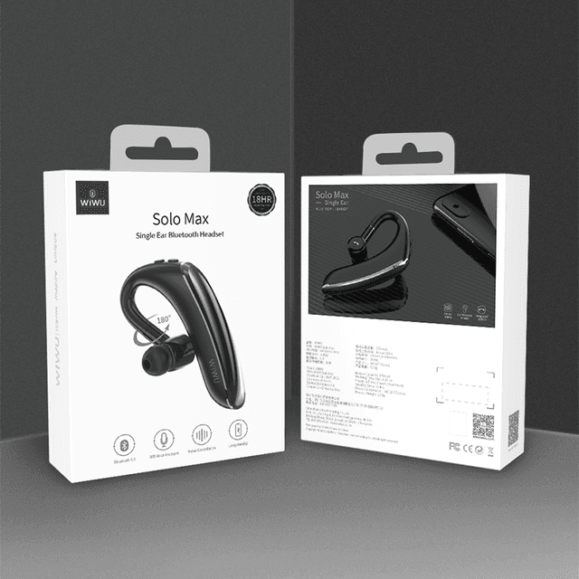 سماعات البلوتوث أحادية الطرف WIWU SOLO MAX SINGLE EAR BLUETOOTH HEADSET