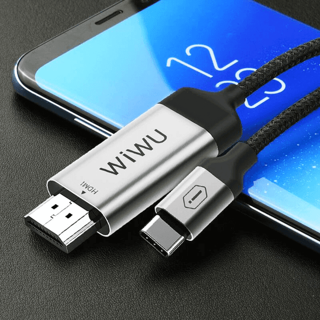 كيبل تايب سي إتش دي إم أي WIWU X9 TYPE-C TO HDMI COAXIAL CABLE 2M- SPACE GRAY
