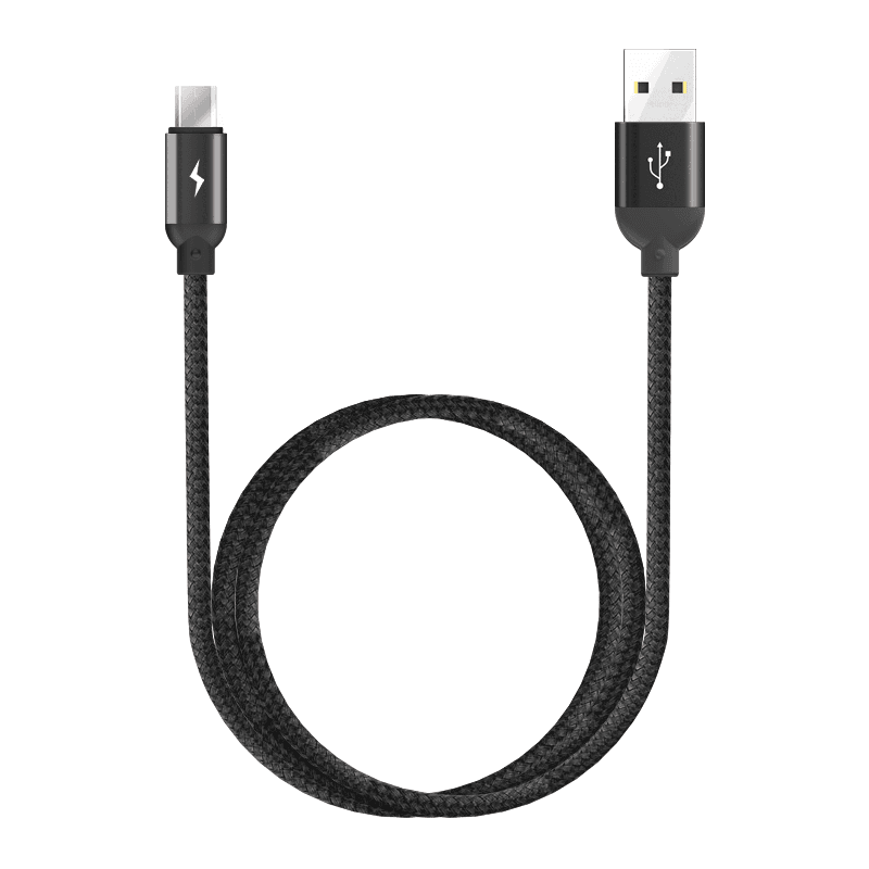 كيبل شحن مايكرو يو اس بي WIWU YZ-105 ATOM CHARGING & SYNIC CABLE 2.4A 1200MM - BLACK