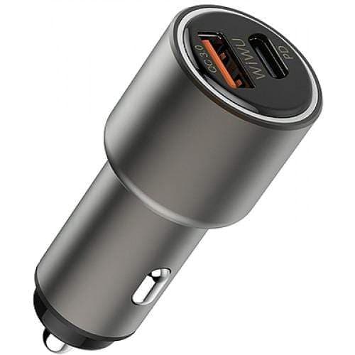 شاحن سيارة سريع مزدوج المداخل -   WIWU PC100 Smart Dual Output Type-C PD+QC3.0 Quick Charge Car Charger 36 W