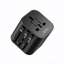 قابس السفر الذكي WIWU UA-101 TRAVEL MATE UNIVERSAL PLUG ADAPTER - BLACK