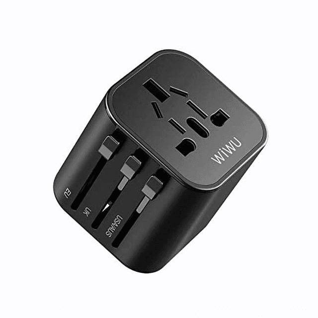 قابس السفر الذكي WIWU UA-101 TRAVEL MATE UNIVERSAL PLUG ADAPTER - BLACK