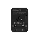 قابس السفر الذكي WIWU UA-301 TRAVEL MATE UNIVERSAL PLUG ADAPTER & TYPE-C - BLACK