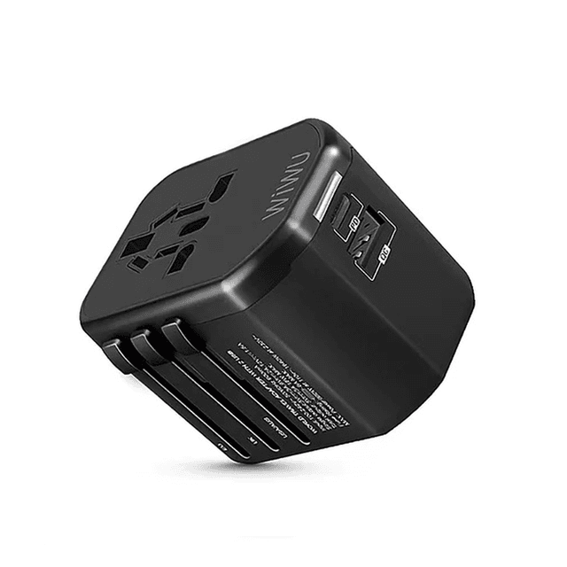 قابس السفر الذكي WIWU UA-302 UNIVERSAL PLUG ADAPTER - BLACK