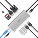 هاب موزع ألفا متنعدد المنافذ رمادي ويوو WIWU Alpha 11 In 1 Usb-c Hub Gray