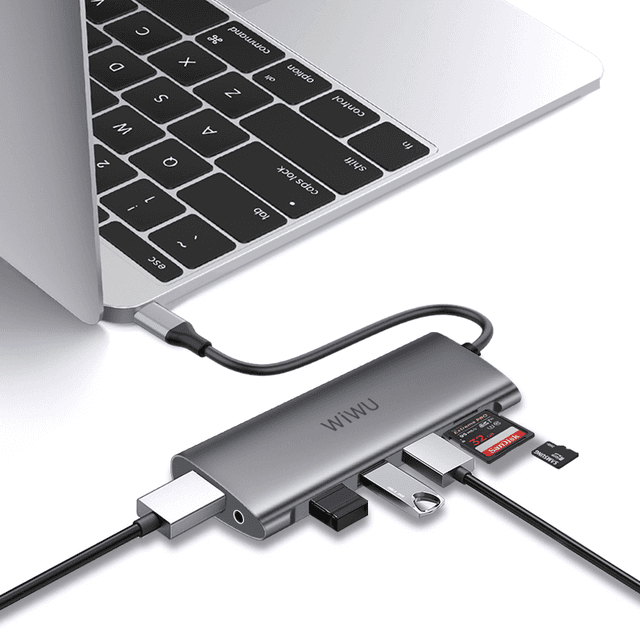 wiwu alpha 11 in 1 usb c hub a11312h gray