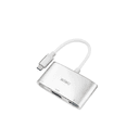 wiwu alpha 3 in 1 usb c hub c2h gray